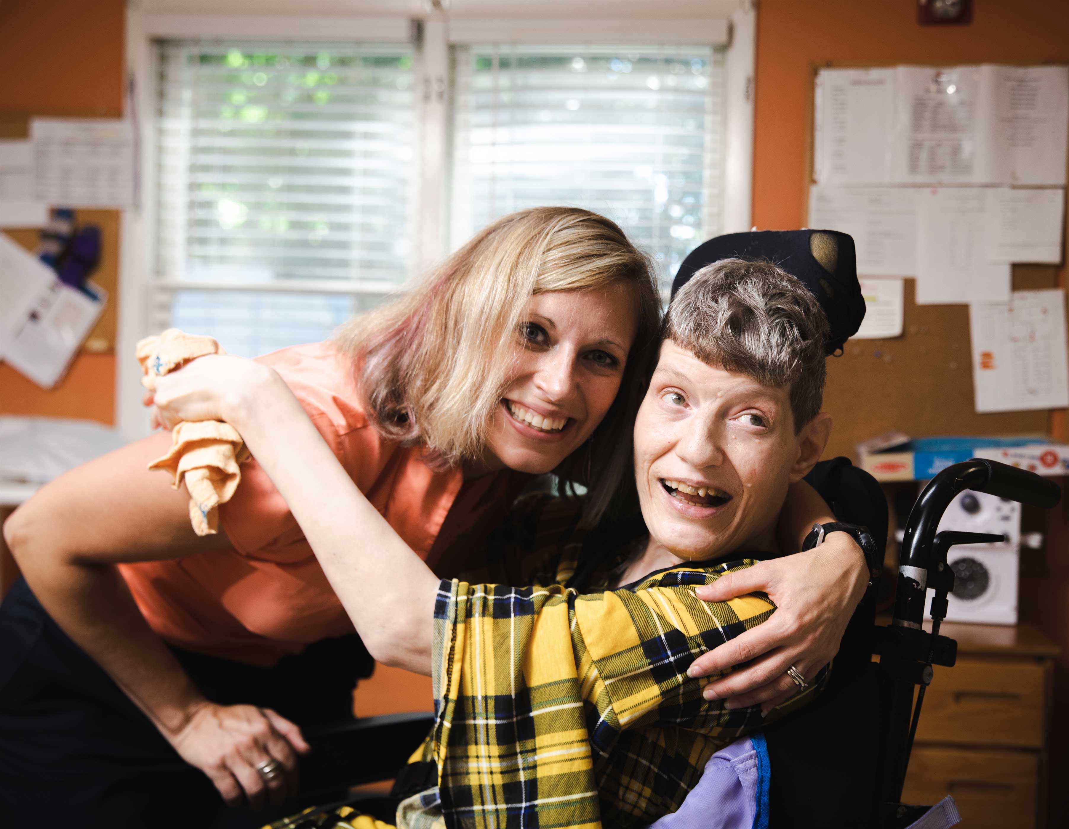 Tammy Lynn Center Employee with long-time resident